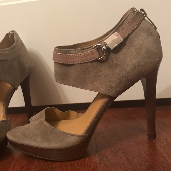 Coach grey suede dress shoes